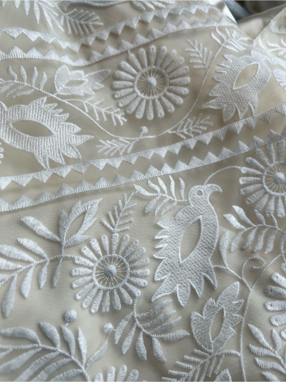 Anthropologie Paper Crown Ivory Dress with pockets - Picture 2 of 6